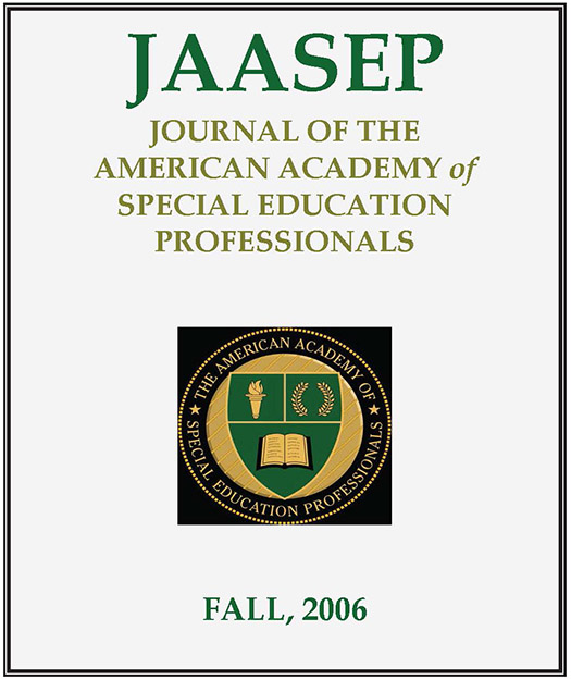 JAASEP Cover Fall 2006 525