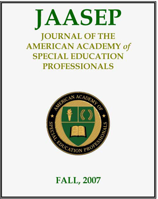 Cover JAASEP FALL 2007 525