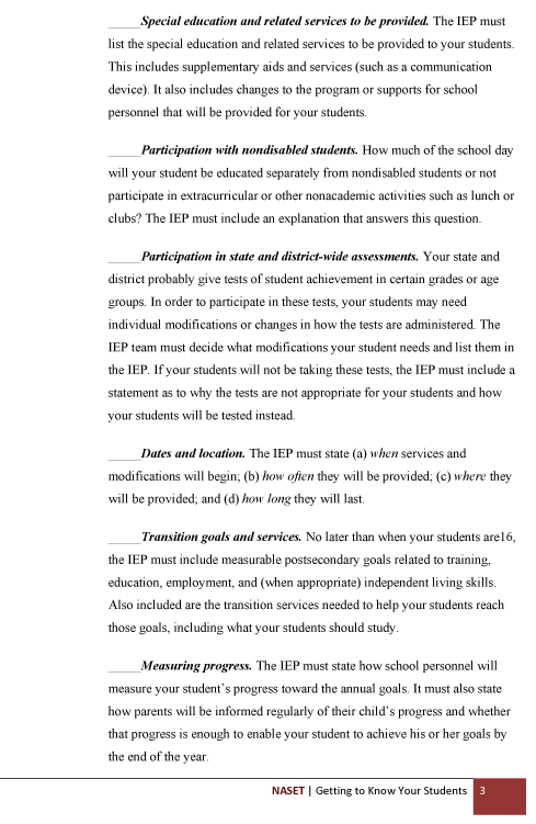 Beginning School Chklst 3