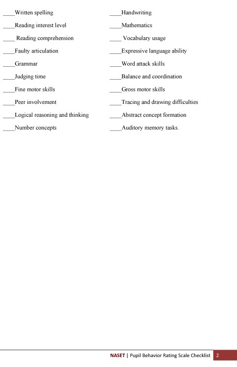 Behavior Rating Chklst2