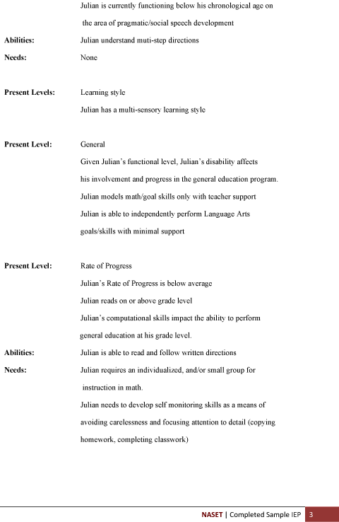Completed Sample IEP3