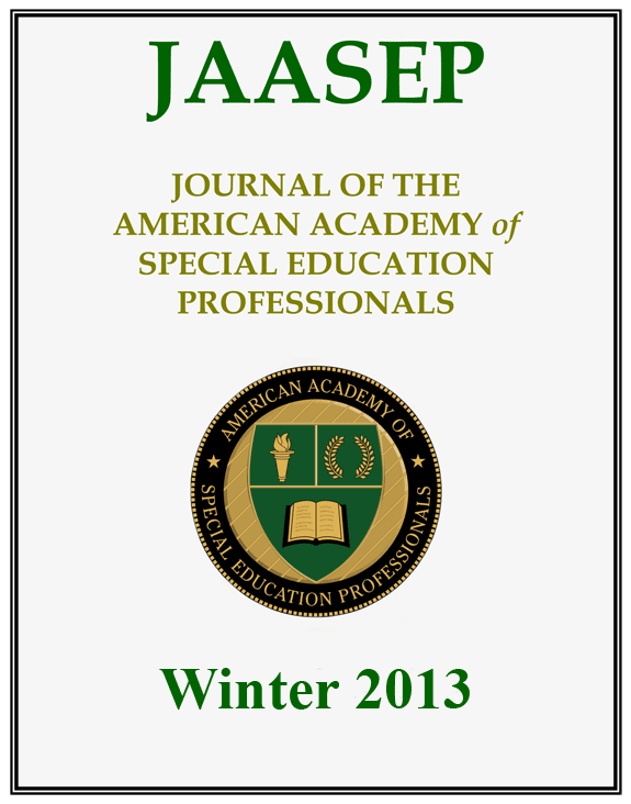JAASEP Winter 2013 cov