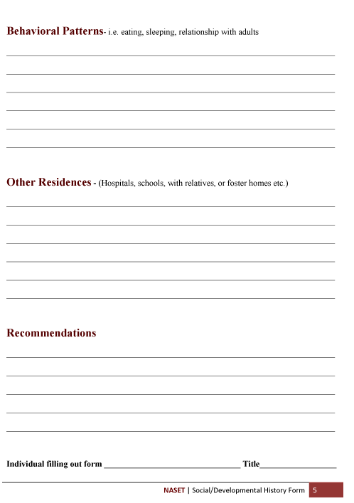 Social Devt History Form5