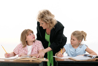 teacher helping