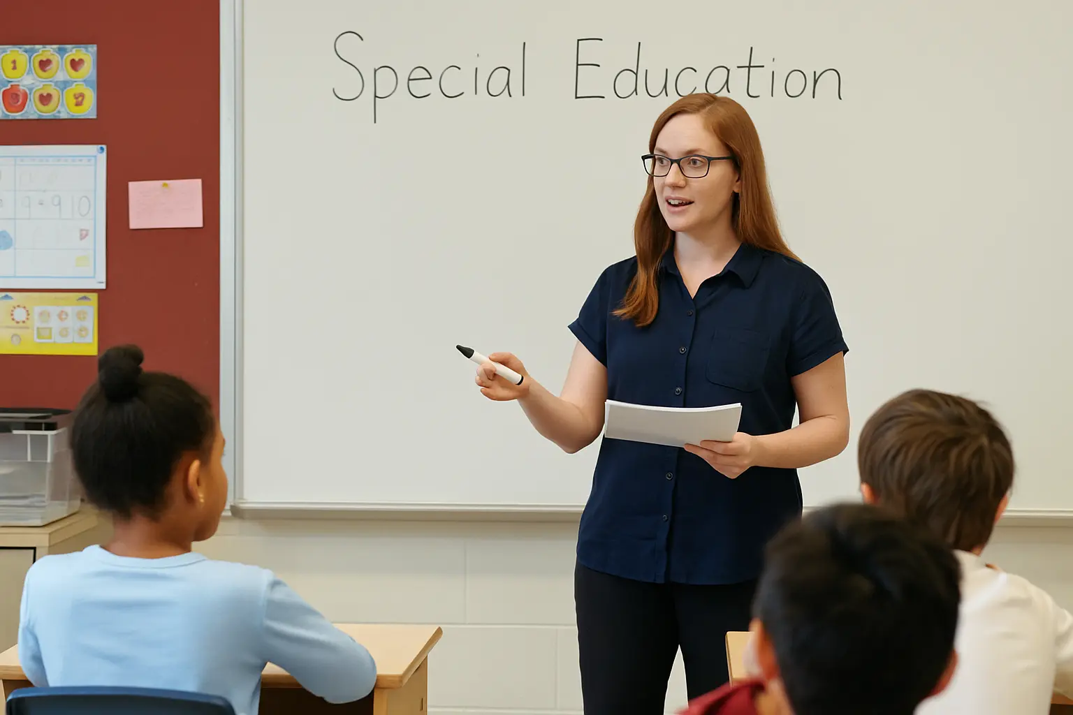 Special education teacher leading a classroom lesson average salary for a special education teacher